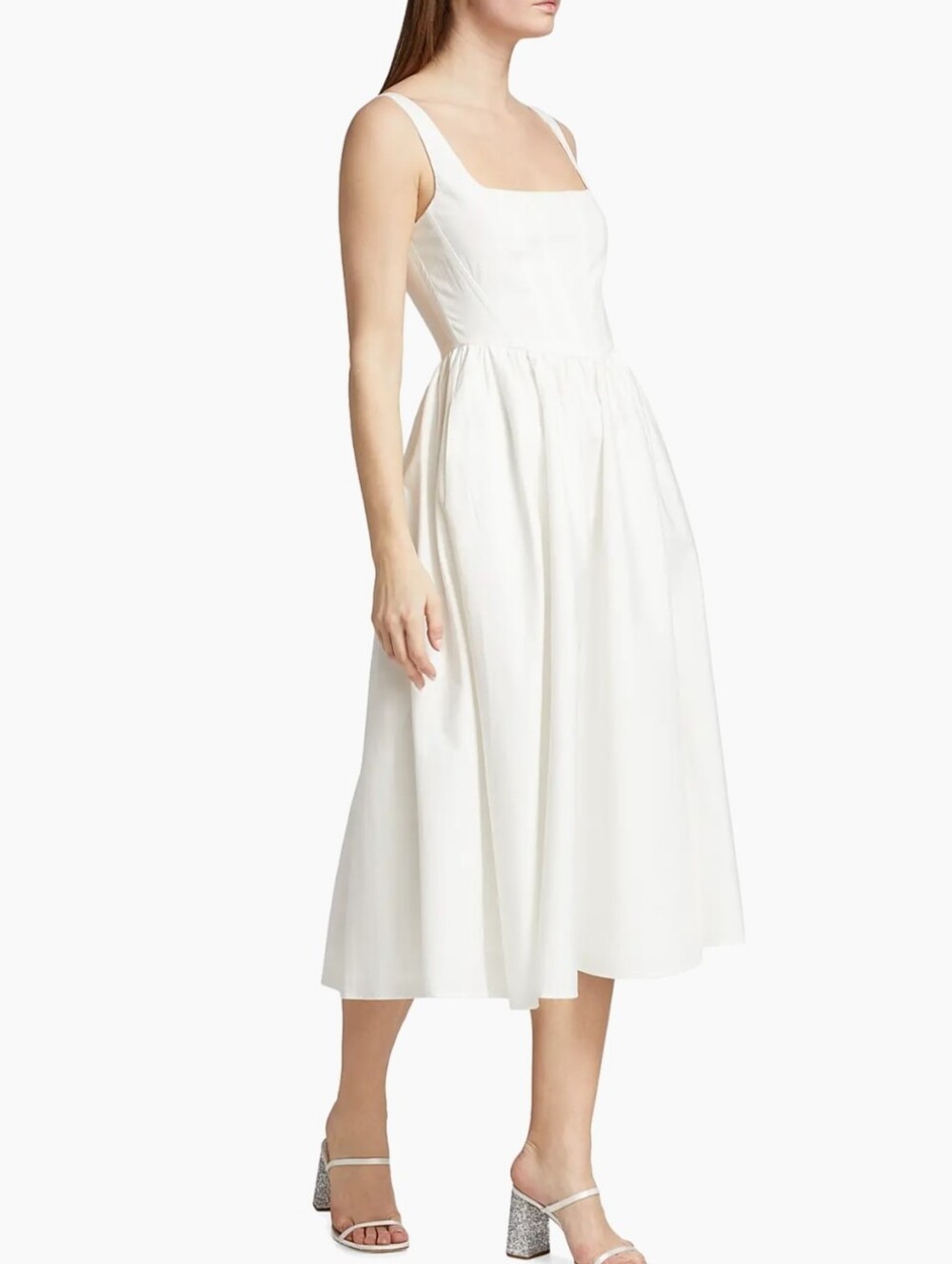 Wayf Cream Square-Neck Midi Sundress - Picture 3 of 8